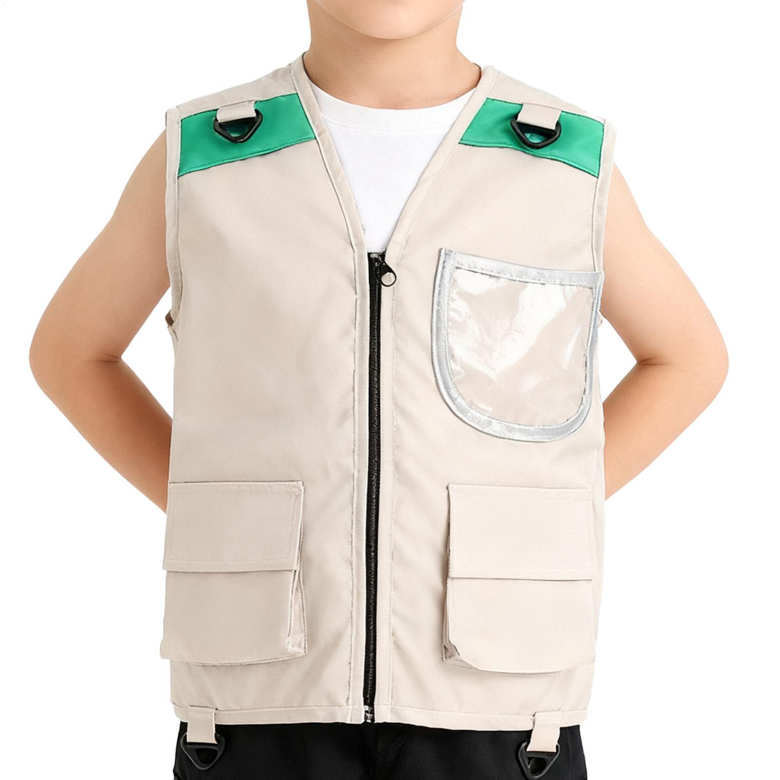 Outdoor Adventure Kit For Kids - Kids Explorer Vest Costume Safari Cargo