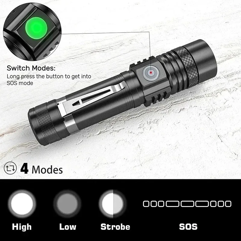 T6 LED Rechargeable Flashlight - огляд і ціна Outdoor Adventurer