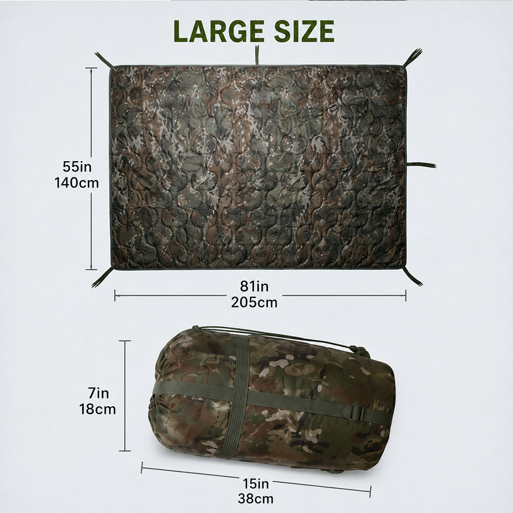 Camouflage Camping Blanket wit - огляд і ціна Outdoor Adventure Quilt