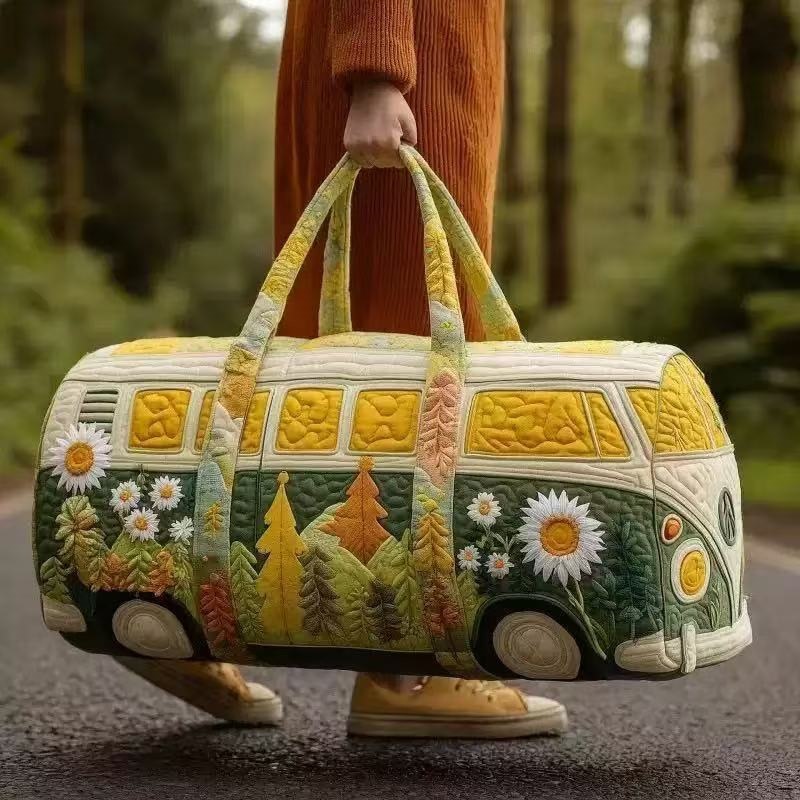 Vintage Camper Van Quilted Duf - огляд і ціна Outdoor Adventure Quilt