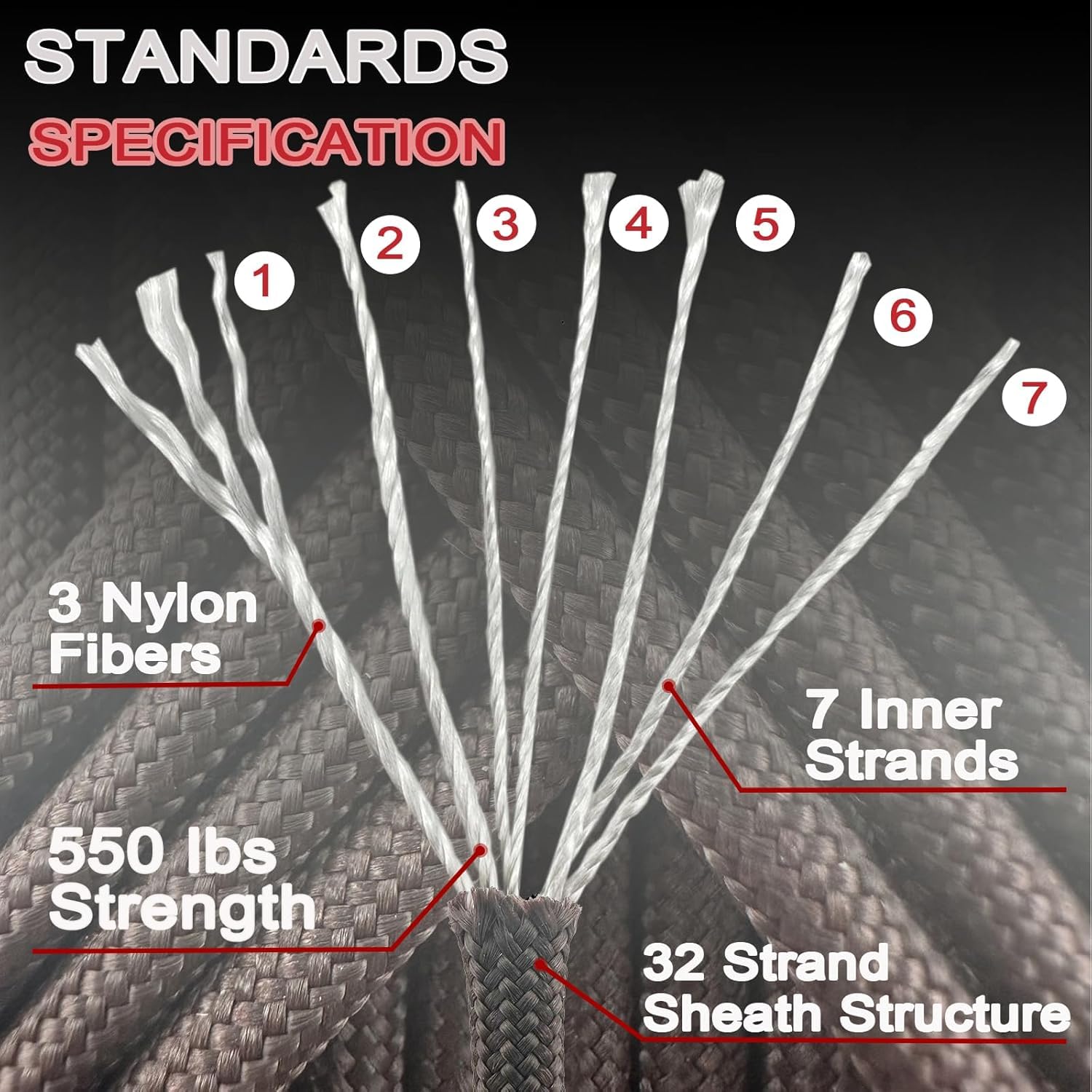1pcs 100FT 30 Colors 550 Parac - огляд і ціна Paracord 550 Feet